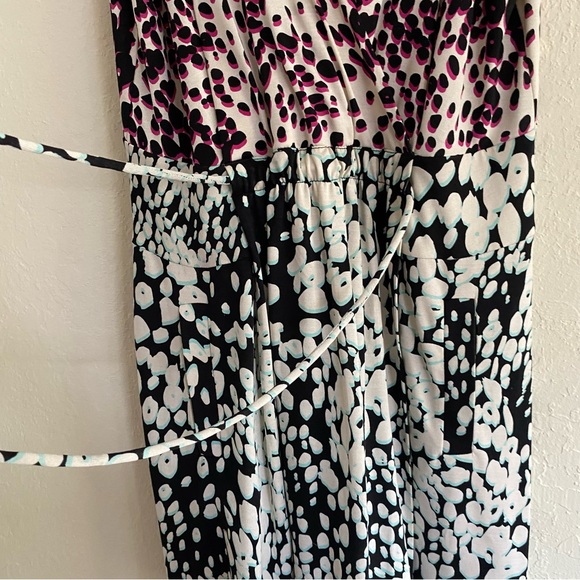 LIKE NEW! Diane Von Furstenberg DVF Oblixe cheetah faux wrap sleeveless dress 10 - Picture 9 of 17